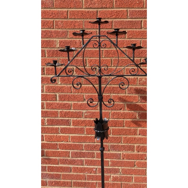 Truly Unique & Interesting Cast Iron Floor Standing Candelabra. Can be used indoor or out. Perfect for Weddings or Special...