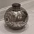 Silver Vintage Antique Mercury Glass Vase With Hand Painted Raised and Textured Gold Leaf Motif For Sale - Image 8 of 8