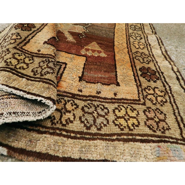 Burnt Umber Galerie Shabab Collection Mid-20th Century Turkish Anatolian Rug For Sale - Image 8 of 8