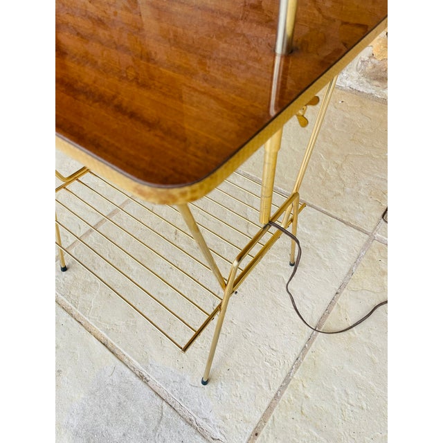 Mid-Century Floor Lamp with Integrated Side Table, 1960s For Sale - Image 5 of 18