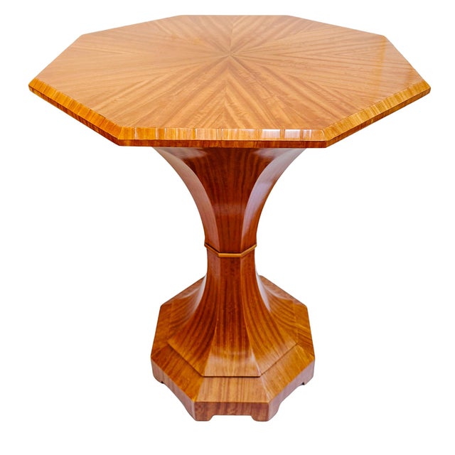 Pair of Biedermeier Style Lemonwood Tulip Side Tables by William Switzer For Sale - Image 10 of 16