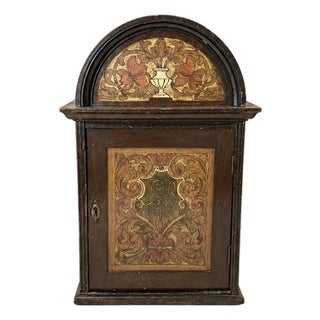 Art Nouveau Engraved Wooden Cabinet, 1890s For Sale