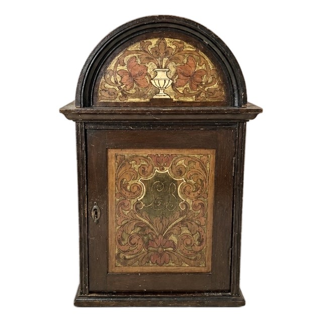 Art Nouveau Engraved Wooden Cabinet, 1890s For Sale