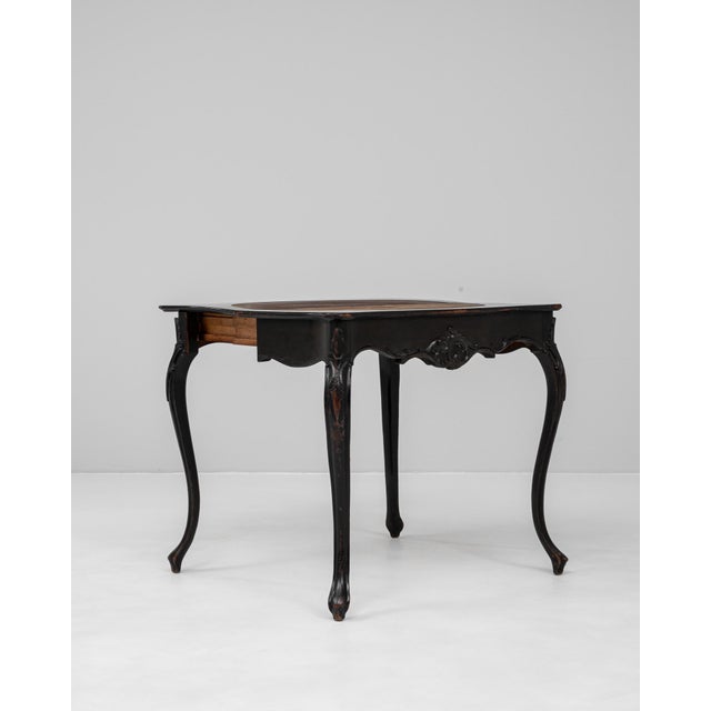 Wood 1880s French Wood Black Patinated Side Table For Sale - Image 7 of 18