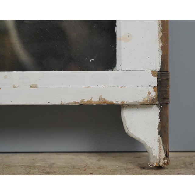 White Hand Silvered Wood Reclaimed Window Mirror For Sale - Image 8 of 10