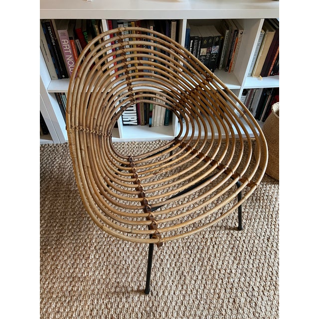 Mid-Century Modern Iconic Rattan Mid-Century Modern Lounge Chair for Rohe, 1950s For Sale - Image 3 of 12