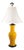 Japanese Yellow Glazed Pottery Table Lamp For Sale
