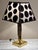 1980s Vintage Square Bimetallic Table Lamp with Fabric Shade, 1980s For Sale - Image 5 of 8