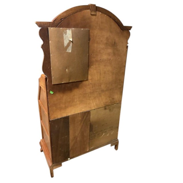 Victorian 1980s Lexington "Victorian Sampler" Oak Side-by-Side Secretary Desk and Vanity Chest For Sale - Image 3 of 9