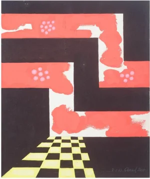Osmund Hansen, Abstract Composition, 1977, Gouache on Paper