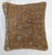Pillow made from a vintage brown Turkish Kars rug Measures: 16'' x 17''