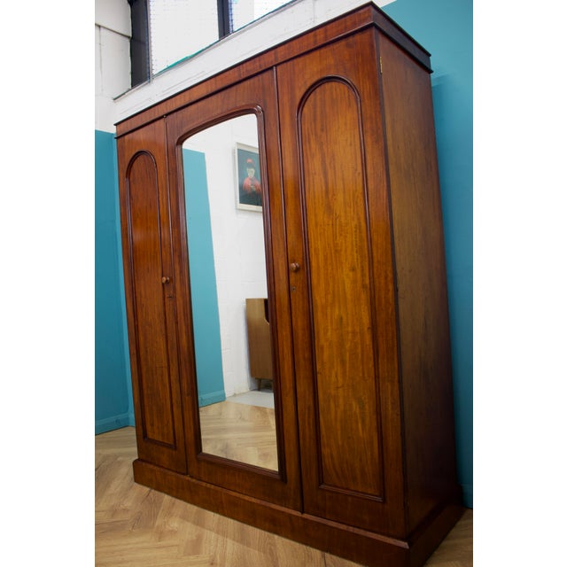 Antique Victorian Wardrobe in Mahogany, 1880s For Sale - Image 5 of 15