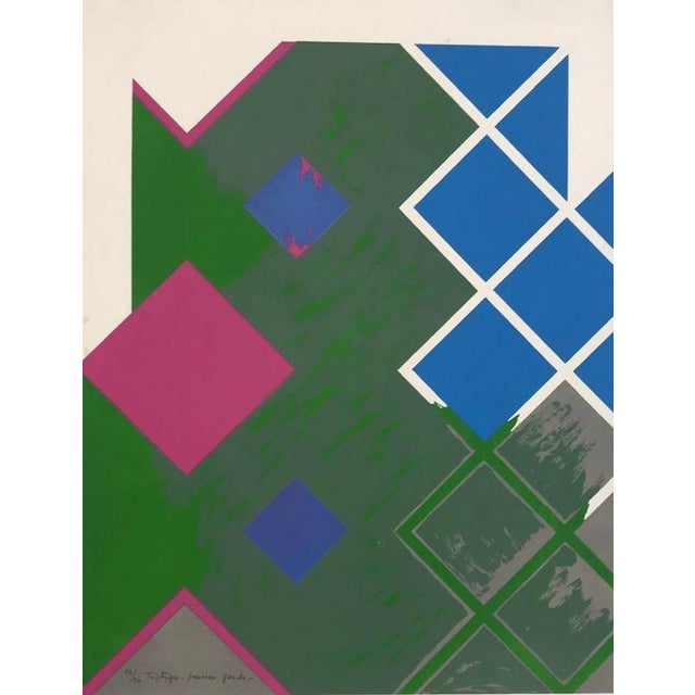 1970s Guy De Rougemont, Triptych, 20th Century, Silk-screen For Sale - Image 5 of 5