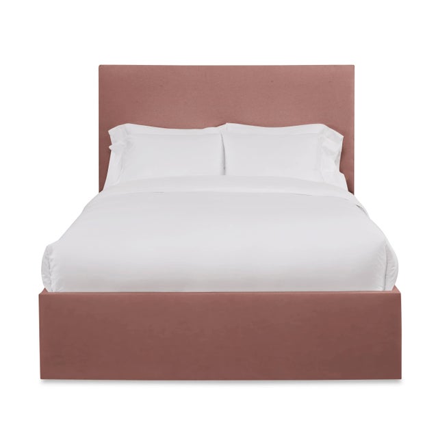 Casa Cosima Hadley Twin Bedframe, Blush Velvet For Sale - Image 4 of 4