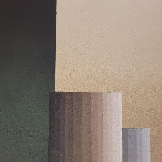 Andrés Segovia, Checkerboard Landscape, 20th Century, Acrylic on Canvas For Sale - Image 18 of 18