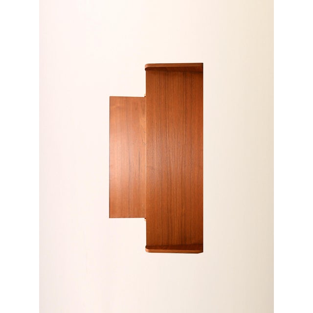 Scandinavian Teak Secretaire with Carved Handles, 1960s For Sale - Image 9 of 10