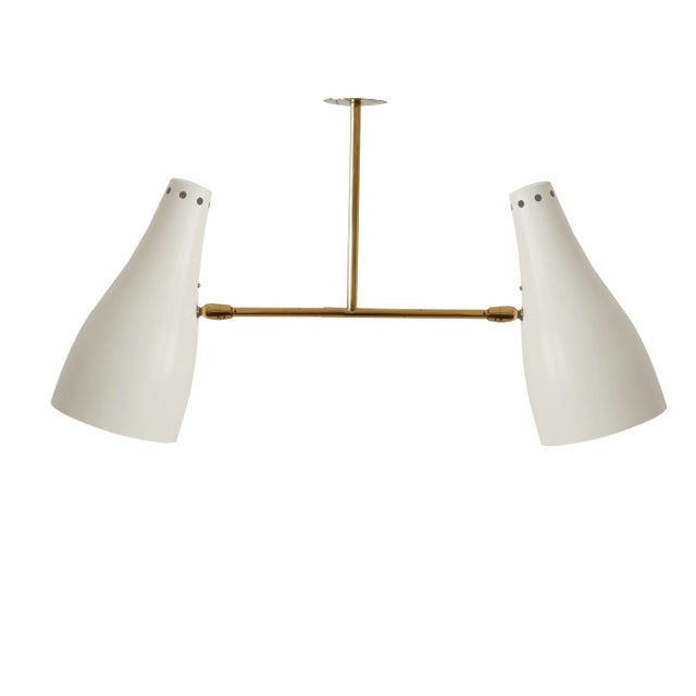 Mid-Century Modern Two-Armed Sputnik Pendant Lamp, Austria, 1950s For Sale