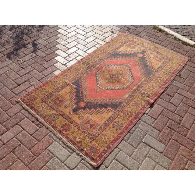 1960s Vintage Turkish Rug - 44"x80" For Sale In Raleigh - Image 6 of 6