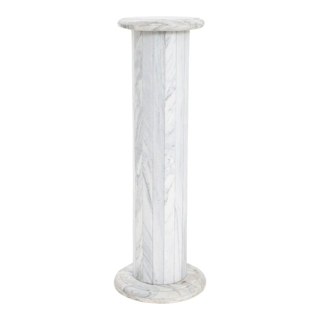 1980s Marble Column Pedestal For Sale