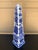 Ceramic Late 20th Century Neoclassical French Country Porcelain Blue and White Obelisk For Sale - Image 7 of 11