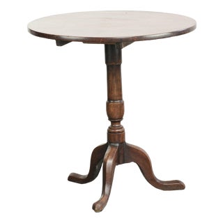 Antique English Tilt-Top Side Table, 1700s For Sale
