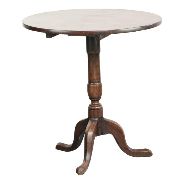 Antique English Tilt-Top Side Table, 1700s For Sale