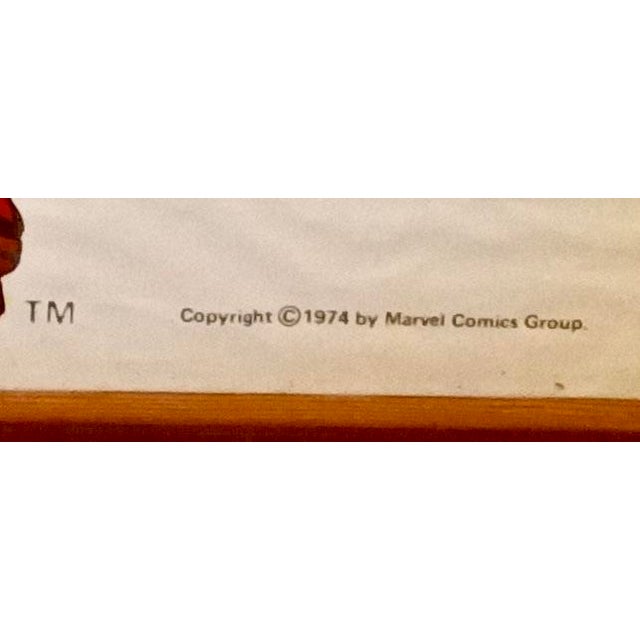 Original Marvel Captain America Poster (1974) Professionally framed in Old Growth Redwood In Excellent condition; Poster:...