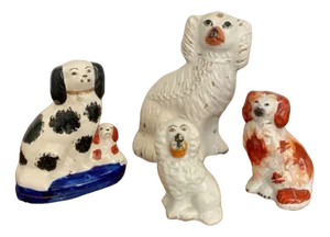Staffordshire Dogs, 1880s, Set of 4