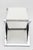Karl Springer Vintage Chrome Plated Steel X Frame Bench With White Boucle Sling Cushion 1980's For Sale - Image 4 of 12