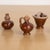 French 1950s Set of 6 French Glazed Ceramic Miniature Vases For Sale - Image 3 of 10