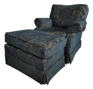 Walter Smithe Upholstered Chair and Ottoman