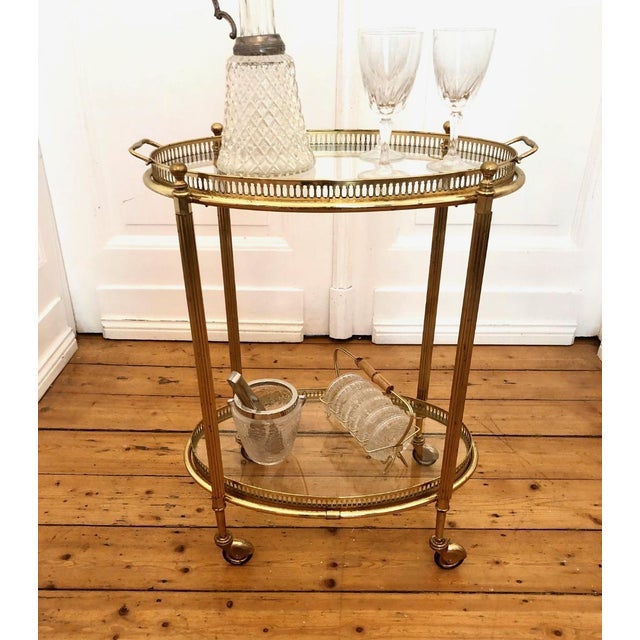 Vintage Art Deco Serving Table with Removable Tray, 1950s For Sale - Image 10 of 10
