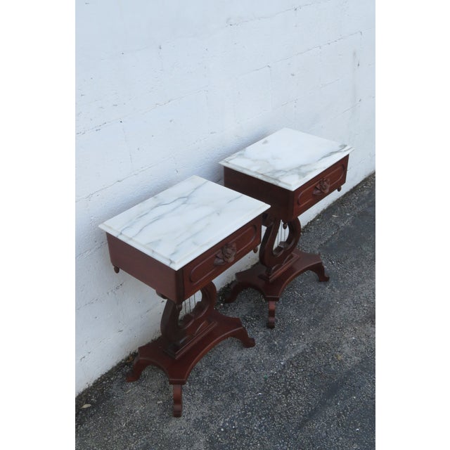 These beautiful End Side Tables are made out of wood, solid wood, solid mahogany, and marble. These End Tables have...
