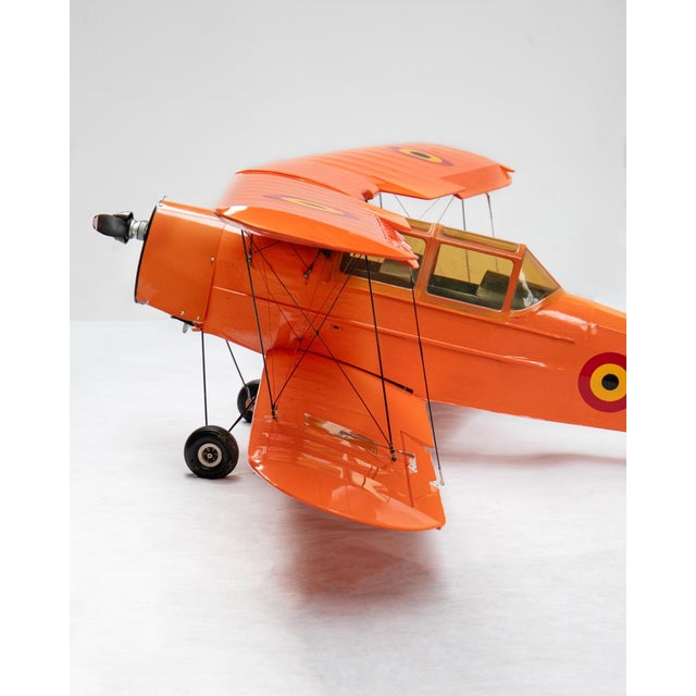 1980s Large Vintage Stampe SV.4 Biplane Airplane Model, 1980s For Sale - Image 5 of 16