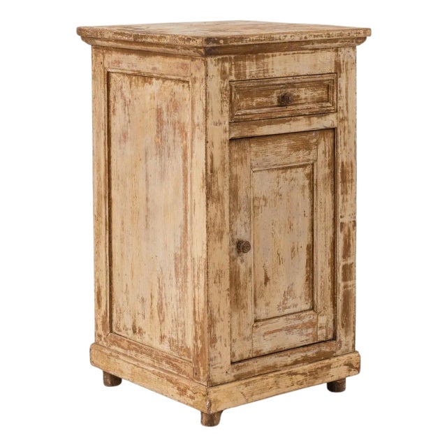 19th Century French Wood Patinated Bedside Table For Sale