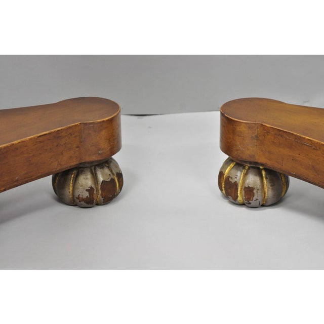 Brown Vintage Italian Neoclassical Style Urn Pedestal Round Marble Side Tables - Pair For Sale - Image 8 of 18