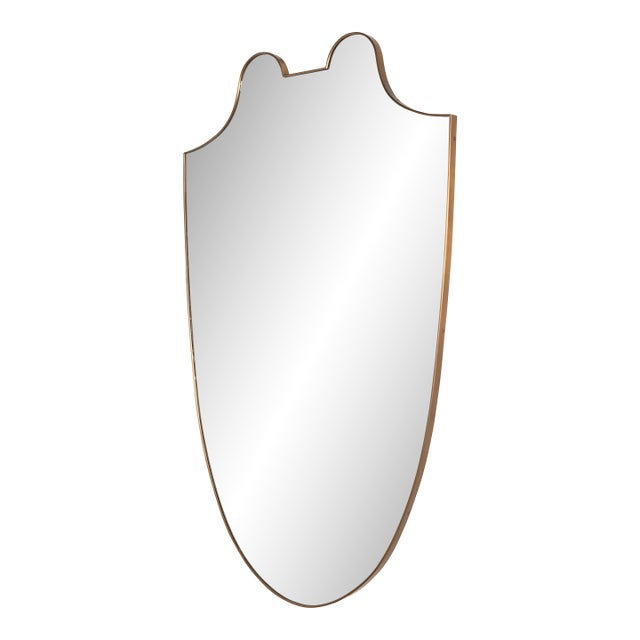 Tara Shaw for Century Furniture Rivoli Shield Mirror - Italian Brass For Sale