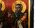 Antique Greek Eastern Orthodox Religious Painted Icon Egg Tempera 3 Saints 1780 For Sale In Portland, OR - Image 6 of 15