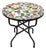 32” Colorful Handcrafted Moroccan Mosaic Table / Patchwork Style For Sale