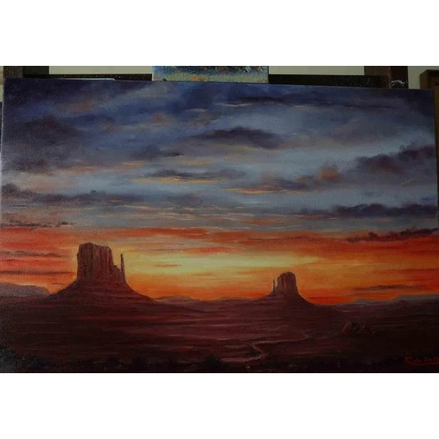 Monument Valley is an original artwork realized by the Italian artist Adriano Bernetti da Vila in 2013. Hand-signed oil on...