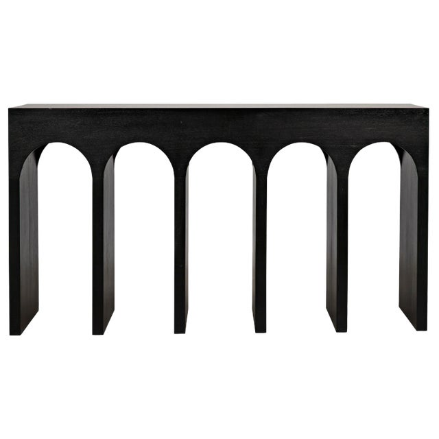 NOIR Bridge Console, Hand Rubbed Black For Sale