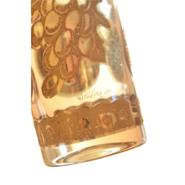 Mid 20th Century Mid 20th Century Culver "Florentine" Highball Glass With 22k Gold For Sale - Image 5 of 5