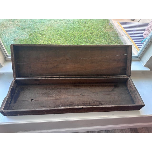 Coffee Early 19th Century Primitive American Carpenter’s Tool Chest – Hand-Cut Joinery & Original Patina – 36 Inches For Sale - Image 8 of 11