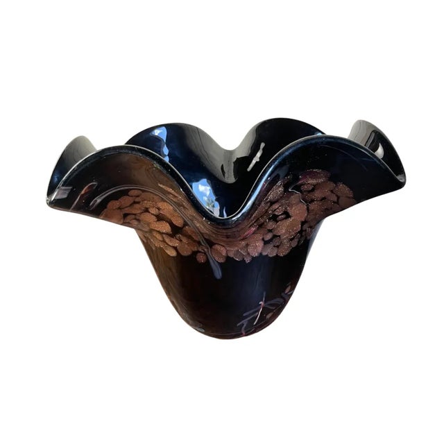 Mid-Century Modern Mid 20th Century Deep Purple Murano Glass Studio Glass Bowl For Sale - Image 3 of 10