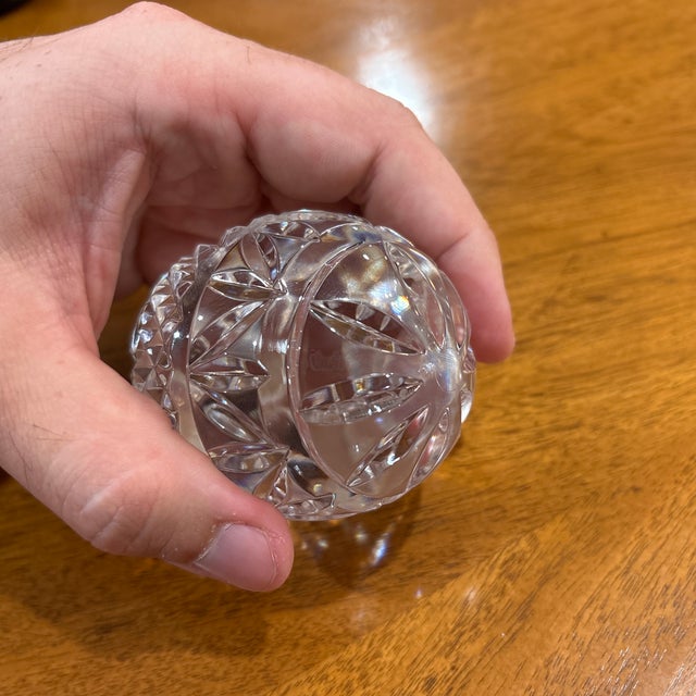 Waterford Crystal Waterford Crystal Imperial Diamond & Fan Cut Egg For Sale - Image 4 of 4
