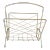 -Mid 20th-Century Atomic-Style Brass-Plated Metal Wire Media Rack For Sale