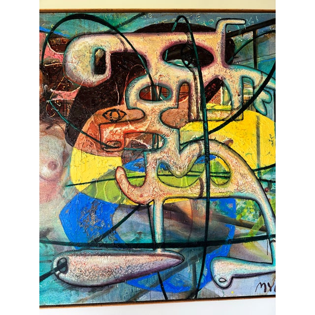 Walter Myers Large-Scale Figurative Oil on Canvas, “Postcard From Florida”, Signed and Dated 2007 For Sale - Image 9 of 12