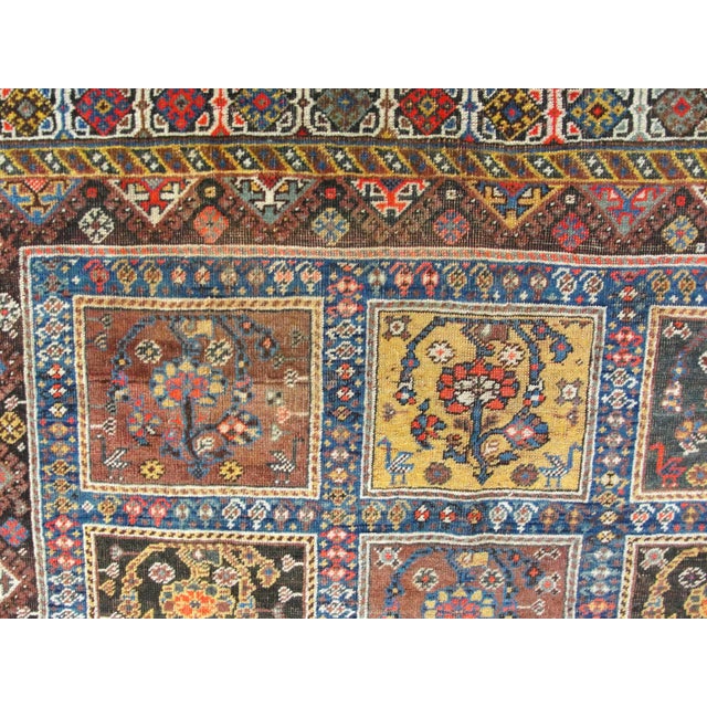 Textile Antique Persian Qashqai Garden Rug 4' X 6' For Sale - Image 7 of 11