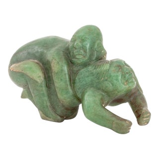 Olmec Pre-Columbian Jade Erotic Sculpture For Sale
