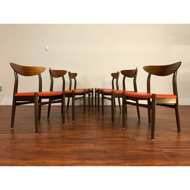 Dux Mid Century Curved Low Back Dining Chairs Set Of 6 Chairish